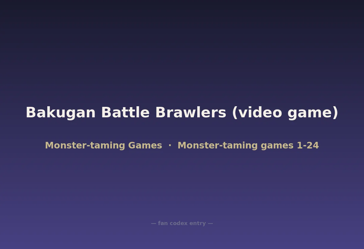 Bakugan Battle Brawlers (video game)